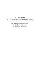 Tapa de Le familial au coeur de l'immigration