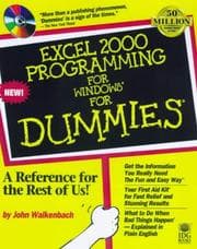 Tapa de Excel 2000 programming for dummies