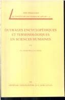 Tapa de Ouvrages encyclopédiques et terminologiques en sciences humaines