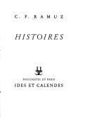 Tapa de Histoires (Literature: Pergamine)