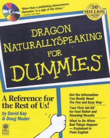Tapa de Dragon NaturallySpeaking for dummies