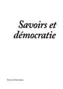 Tapa de Savoirs et démocratie