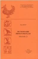 Tapa de Dictionnaire birman-français. Fasc. 2