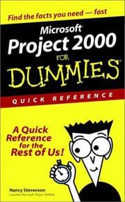 Tapa de Microsoft Project 2000 for Dummies Quick Reference