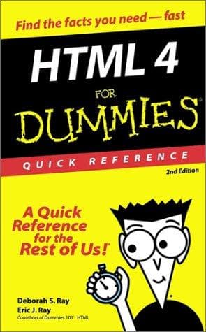 Tapa de HTML 4 for dummies quick reference