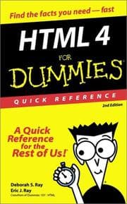 Tapa de HTML 4 for dummies quick reference
