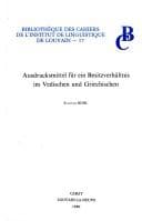 Tapa de Ausdrucksmittel für ein Besitzverhältnis im Vedischen und Griechischen