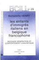 Tapa de Les enfants d'immigrés italiens en Belgique francophone. Seconde génération et comportement linguistique