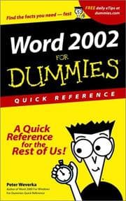 Tapa de Word 2002 for dummies