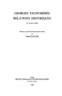 Tapa de Georges Pachymérès.  Relations historiques (Volume IV)
