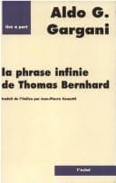Tapa de La Phrase infinie de Thomas Bernhard