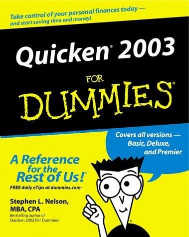 Tapa de Quicken 2003 for dummies