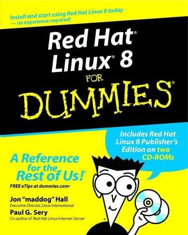 Tapa de Red Hat Linux 8 for dummies
