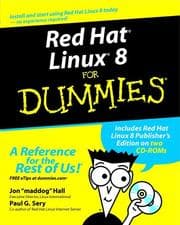 Tapa de Red Hat Linux 8 for dummies