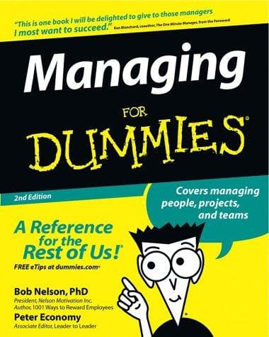 Tapa de Managing for dummies