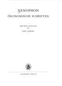 Tapa de Oekonomische Schriften (Schriften Und Quellen Der Alten Welt)