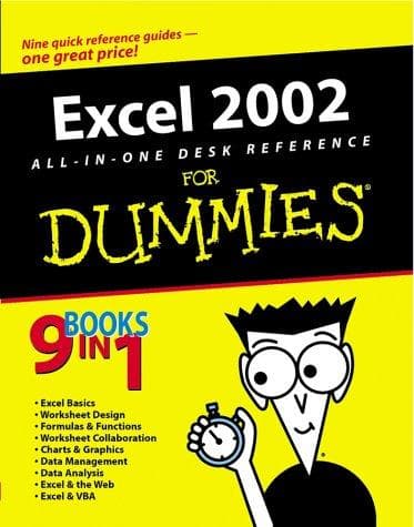 Tapa de Excel 2002 All-in-One Desk Reference for Dummies
