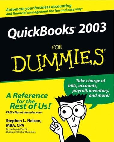 Tapa de QuickBooks 2003 for dummies