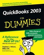 Tapa de QuickBooks 2003 for dummies