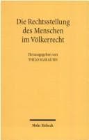 Tapa de Die Rechtsstellung des Menschen Im Volkerrecht