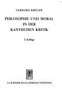 Tapa de Philosophie und Moral in der Kantischen Kritik