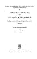 Tapa de Moritz Lazarus Und Heymann Steinthal