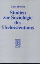Tapa de Studien zur Soziologie des Urchristentums