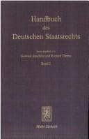 Tapa de Handbuch Des Deutschen Staatsrechts