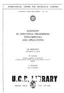 Tapa de Plasticity In Structural Engineering Fundamental