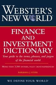 Tapa de Webster's new world finance and investment dictionary