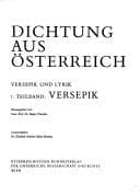 Tapa de Dichtung Aus Oesterreich Volume 1