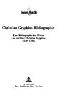 Tapa de Christian Gryphius Bibliographie