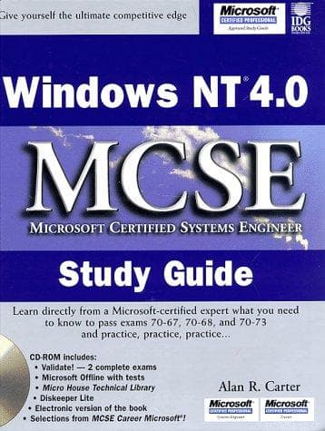 Tapa de Windows NT 4.0 MCSE study guide