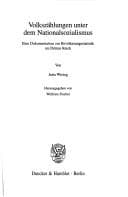 Tapa de Volkszählungen unter dem Nationalsozialismus. Eine Dokumentation zur Bevölkerungsstatistik im Dritten Reich. Hrsg. von Wolfram Fischer. Mit Tab. (Schr ... ur Wirtschafts- und Sozialgeschichte; SWS 66)