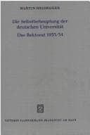 Tapa de Die Selbstbehauptung der deutschen Universität