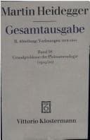 Tapa de Gesamtausgabe, Ln, Bd.58, Grundprobleme der Phänomenologie