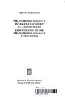 Tapa de Gesamtausgabe Abt. 2 Vorlesungen Bd. 61. Phänomenologische Interpretation zu Aristoteles. Einführung in die phänomenologische Forschung