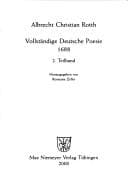 Tapa de Vollständige Deutsche Poesie