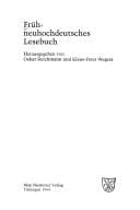 Tapa de Frühneuhochdeutsches Lesebuch