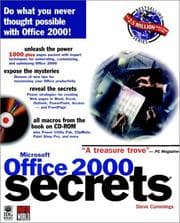 Tapa de Microsoft Office 2000 secrets