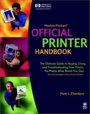Tapa de Hewlett-Packard official printer handbook