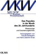 Tapa de Das Popul are in der Musik des 20. Jahrhunderts: Wesensz uge und Erscheinungsformen
