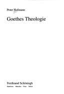 Tapa de Goethes Theologie