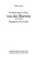 Tapa de Friedrich August Ludwig Von Der Marwitz 1777-1837