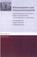 Tapa de Wissenschaften und Wissenschaftspolitik