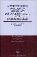 Tapa de Althistorisches Kolloquium aus Anlass des 70. Geburtstags von Jochen Bleicken