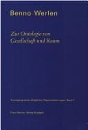 Tapa de Zur Ontologie von Gesellschaft und Raum