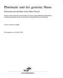 Tapa de Pharmazie Und Der Gemeine Mann (Acta Humaniora: Ausstellungskataloge Der Herzog August Bibliothek S.)