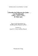 Tapa de Urkunden Des Politeuma Der Juden Von Herakleopolis (144/3-133/2 V. Chr. (P. Polit. IUD.): Papyri Aus Den Sammlungen Von Heidelberg, Koln, Munchen Und (Abhandlungen ... Akademie der Wissenschaften In Gottingen)