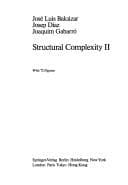 Tapa de Structural complexity